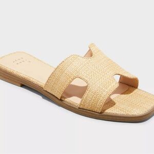 Target A New Day Nina Raffia Slide Sandals Size 8